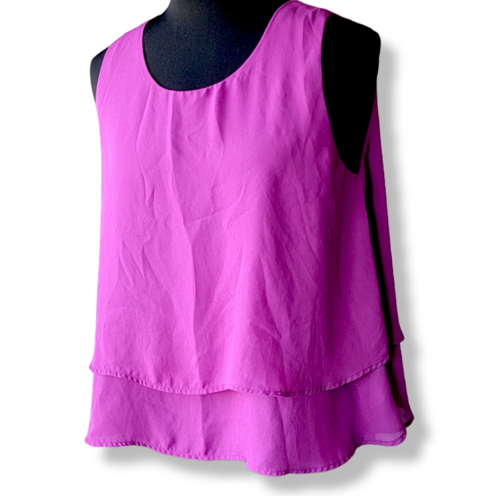Fuchsia Flowy Blouse